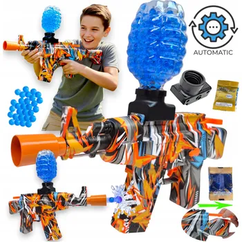 Dětská zbraň PUŠKA AK47 AUTOMATICKÁ NA GELOVÉ KULIČKY VODNÍ ORBEEZ Bezpečná PISTOLE