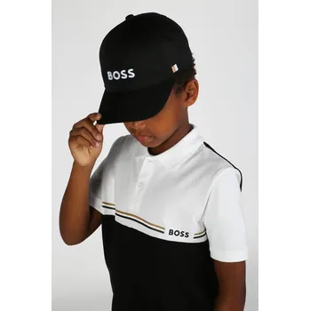 Čepice Dětská bavlněná čepice BOSS J52628.54.56 černá 99X, vel. 56