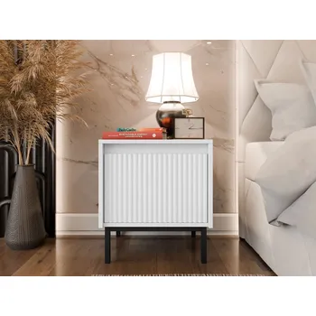 Noční stolek MOB Noční stolek Somkera 1SZ (bílá + černá)