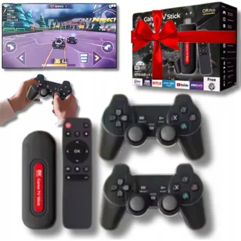 Televizní stolek Konsola Do Gier TV 2x Pad Gra Retro Televizní 36000 Her 64 GB Android TV