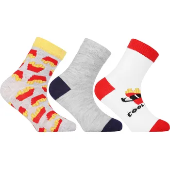 Pánské ponožky DĚTSKÉ PONOŽKY MORAJ Kotníkové Barevné Hranolky Vtipné 3-Balení 31-34