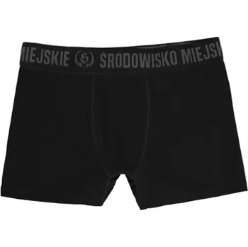 Boxerky Pánské boxerky Classic Černé/Šedé XL Bavlna 120g Městské prostředí