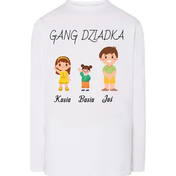 Pánské tričko Pánské tričko s dlouhým rukávem Den dědečka Gang dědečka + Jména vnoučat XL