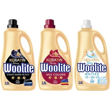 Prací gel Woolite Prací prostředek na barevné, bílé a černé prádlo Sada 3x3,6L