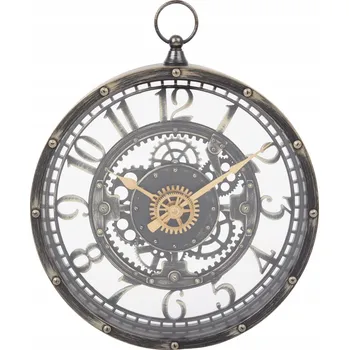 Hodiny Nástěnné hodiny černé, zlaté 27 cm