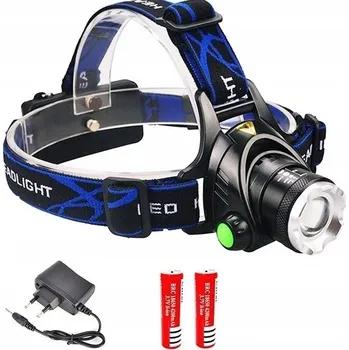 Čelovka Čelovka LED s zoomem XML-T6 CREE, silná, dobíjecí