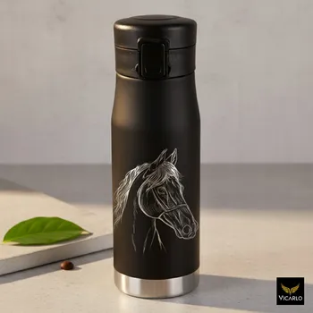 Termohrnek Termohrnek Termoska 600 ml Personalizace Svátek Narozeniny Stříbrný KŮŇ