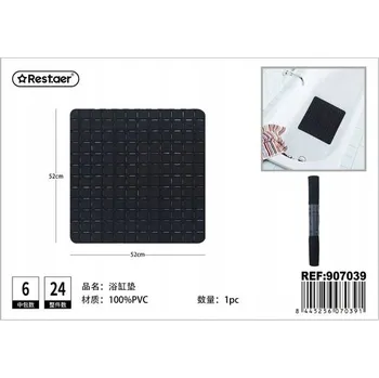 Koupelnová podložka PVC Černá 52x52cm Protiskluzová