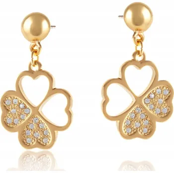 Náušnice Náušnice čtyřlístky zdobené krystaly Preciosa z kolekce Merymejkap (P