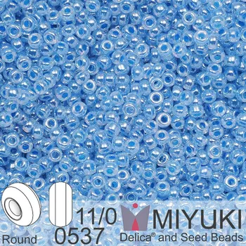 Korálek Korálky Miyuki Round 11/0. Barva 0537 Blue Ceylon. Balení 5g.