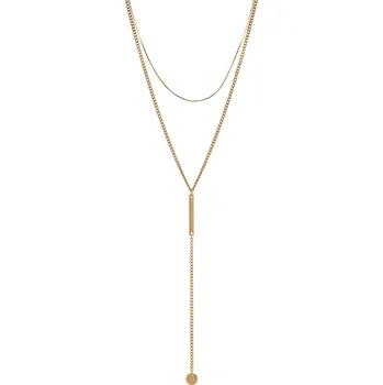 Módní doplněk Elegantní pozlacený náhrdelník VGX1760G/RE Troli