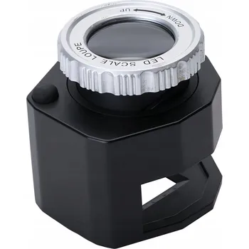 Lupa Verk 09179 Zvětšovací kapesní lupa 30x, 3 UV černá