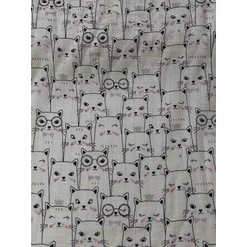 Bavlněná plenkovina / mušelín kočky růžová