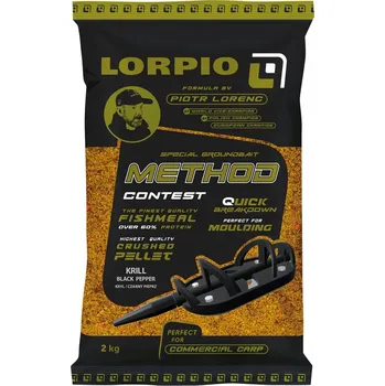 Návnadová surovina Návnada Lorpio pro plavanou a feeder 2 kg Method Contest Black Pepper