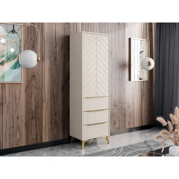 Komoda Mirjan_zondo Policová skříň Semprum 1D3SZ (písková béžová)