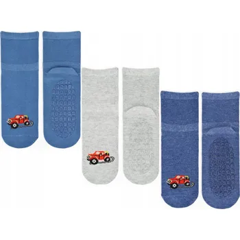 Pánské ponožky PONOŽKY ABS PROTISKLUZOVÉ SE SILIKONEM PONOŽKY NOVITI 3-PAK 19-22