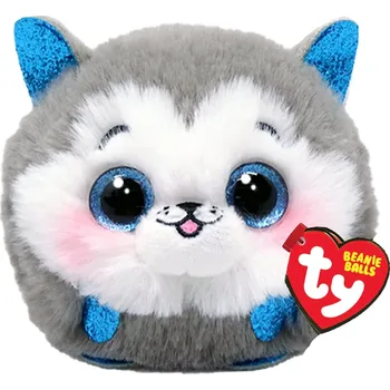 plyšák Ty Beanie Balls SLUSH - šedivý husky