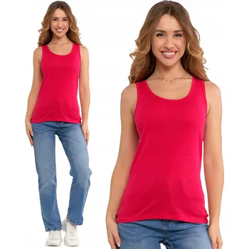 Dámské tričko TANK TOP DÁMSKÉ Tričko Hladké Na Ramínkách Lehké Tričko MORAJ 4XL