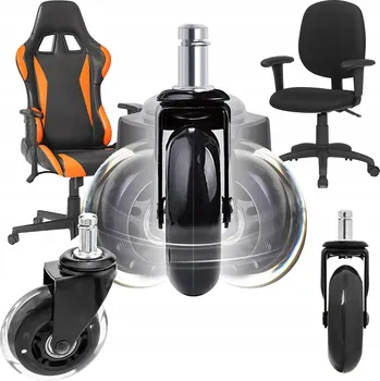 Příslušenství k zahradní technice Kolečko pro kancelářskou židli, otočné, gumové, ložiskové