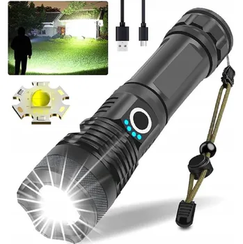 Svítilna LED SVÍTILNA VODĚODOLNÁ taktická akumulátorová 90000LM