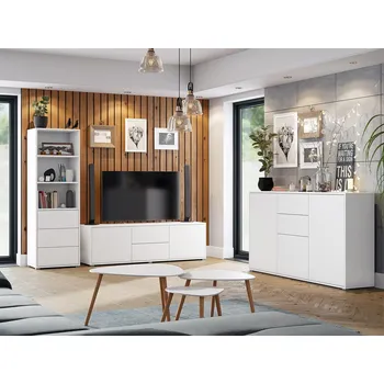 Obývací stěna Mirjan_zondo Nábytek do obývacího pokoje Alkyra III (bílá)