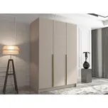 MOB Šatní skříň Merpata I (kašmír + zlatá)