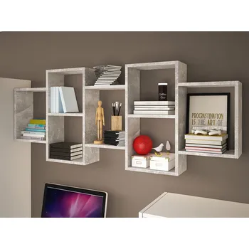 police Mirjan_zondo Nástěnná police Cyzara 001 (beton smart)