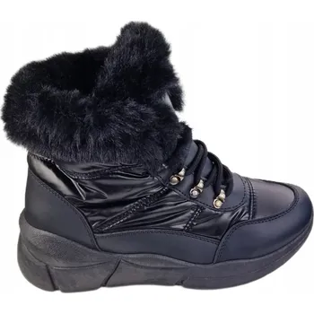 Dámská zimní obuv Dámské sněhule s kožíškem NEWS 5002 černé vel. 41