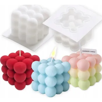 Nádoba na pečení SILIKONOVÁ FORMIČKA FORMA NA SVÍČKY, VOSKOVÉ BUBBLE ODLEVY DIY - VELKÁ