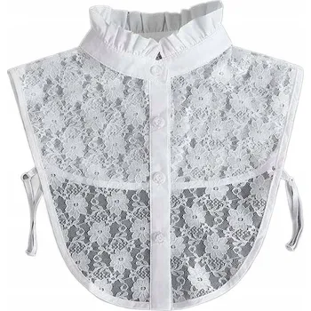 Podprsenka Falešný dámský KRAJKOVÝ LÍMEC BÍLÝ s elegantním zapínáním - imitace košile