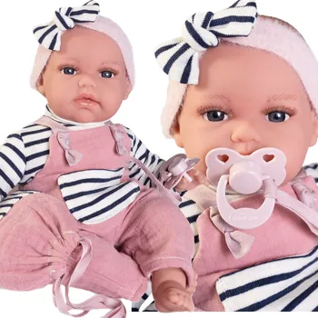 Panenka Antonio Juan 70332 TONETA - realistická panenka miminko se zvuky a měkkým látkovým tělem - 34 cm