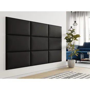 Předsíňová stěna Mirjan_zondo Čalouněný nástěnný panel Pazara 70x40 (ekokůže soft 011 (černá)