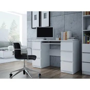 Psací stůl Mirjan_zondo PC stolek Bran (bílá)