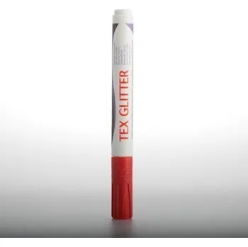 Výtvarná barva DARWI TEX GLITTER fixa na textil - Karmínová 6 ml