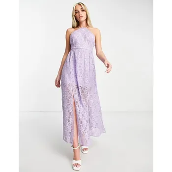 Dámské šaty MISS SELFRIDGE LILKOVÉ/LEVANDULOVÉ ŠATY S KRAJKOU (40)