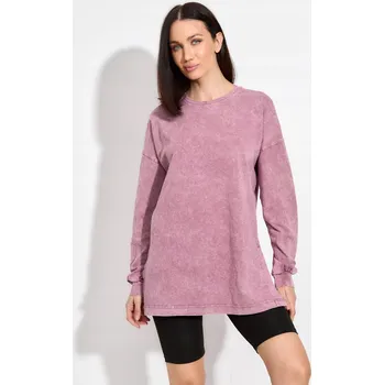 Dámské tričko Dámské tričko s dlouhým rukávem 100% Bavlna Oversize Stonewash Velikost 42/44