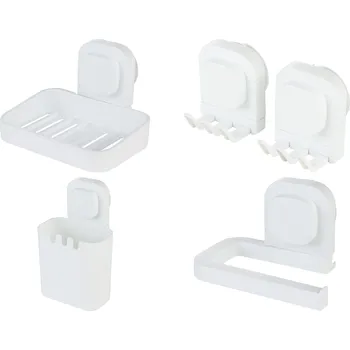 LIVARNO® Miska na mýdlo / Sada háčků / Kelímek / Držák na toaletní papír