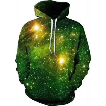Pánská mikina Pánská mikina s kapucí Kosmos Hvězdy Polární Záře 3D Potisk - 5XL