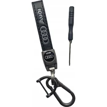 PŘÍVĚSEK NA KLÍČE PŘÍVĚSEK AUDI KŮŽE BAREVNÉ LOGO