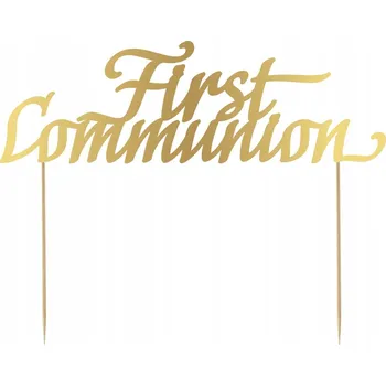 Obraz Papírový topper "První svaté přijímání", zlatý, Godan, 20x14 cm