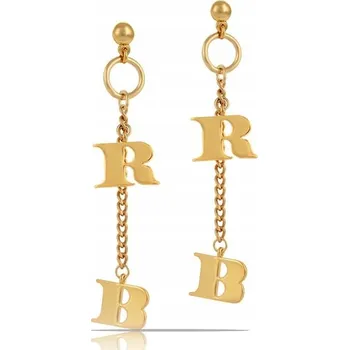 Náušnice COLIBRA Pozlacené Náušnice s písmenky z kolekce RB (P22/LAT/74/2AU)