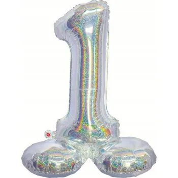 Balónek Balón ČÍSLICE 1 stojící holografický NAROZENINY 72 cm