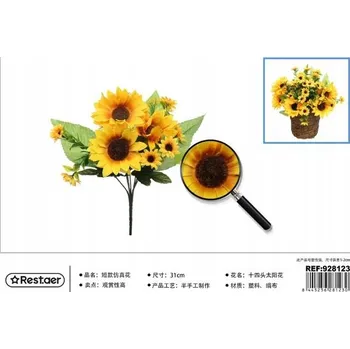 umělá květina Rest.aer - Kytice 7 větví slunečnice 31 CM