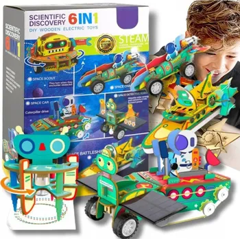 Obraz TAJEMSTVÍ ELEKTRONIKY: POSTAV SI ROBOTA – SADA 6v1, DŘEVĚNÝ MODEL VESMÍR