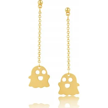 Náušnice COLIBRA Pozlacené Náušnice puzetky visací duchové (P21/HAL/15AU)