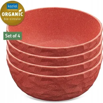 Sada 4 korálových misek Organic Club Koziol