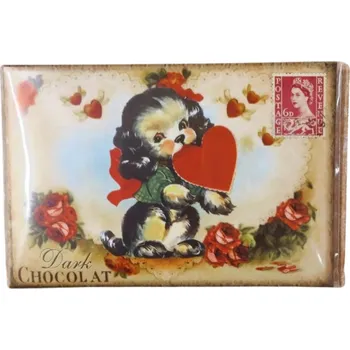 Čokoláda Ručně odlévaná belgická hořká čokoláda, retro přání [Jamira, 20 g]
