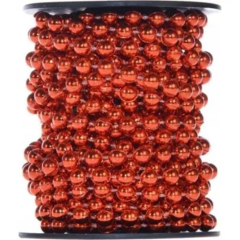 Vánoční dekorace Červený vánoční řetěz korálky dekorace na stromeček