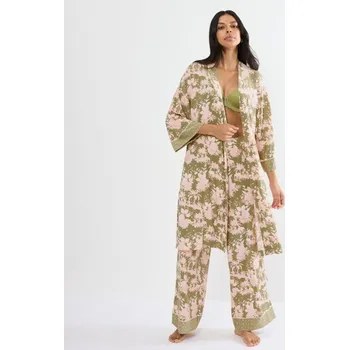 Dámský župan Dámský župan Triumph Aura Spotlight Robe 01 0032 0031 Green 3638