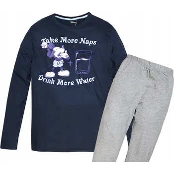 Myšák Mickey PÁNSKÉ BAVLNĚNÉ PYŽAMO S DLOUHÝMI KALHOTAMI L